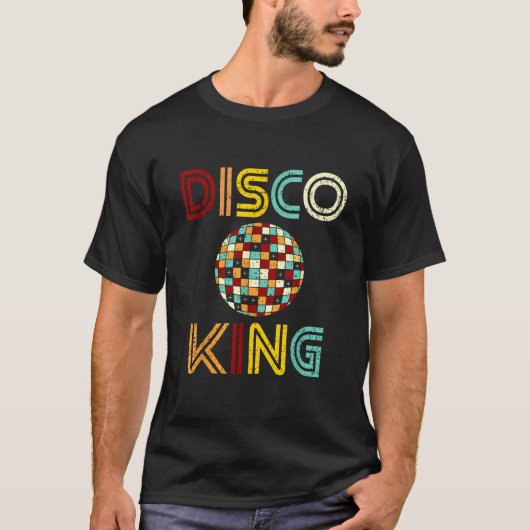 ディスコ王メンズ動揺してダンス70s 80s tシャツ (正面)