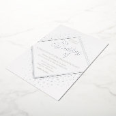 ディスコ結婚の銀 箔招待状 (回転した状態)