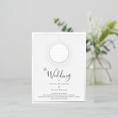 ディスコ結婚ボール 箔招待状ポストカード (立ち正面)