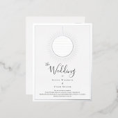 ディスコ結婚ボール 箔招待状ポストカード (正面/裏面)