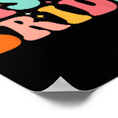 ディスコ花嫁 フューチャー ミセス グルーヴィー レトロ ブライズメイド パーティー ポスター (角)