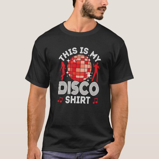 ディスコ衣装メンズ80年代と70年代の衣装 Tシャツ (正面)
