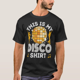 ディスコ装身男性女子70s&80s衣装M Tシャツ