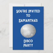 ディスコ誕生日パーティー任意の年齢ディスコボール 招待状 (正面)