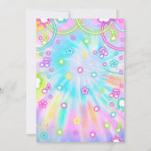 ディスコ誕生日パーティー絞り染めグローダンスディスコ 招待状 (裏面)