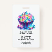 ディスコ誕生日パーティーVIPパス – レッツディスコパーティー バッジ (裏面)