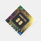 ディスコ誕生日 スタンダードランチョンナプキン (角)