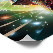 ディスコ踊りの前の男ディスコボール ポスター (角)