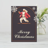 ディスコ踊りサンタクロース漫画 シーズンカード (スタンド正面)