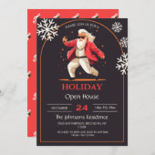 ディスコ踊りサンタクロース漫画 招待状 (正面/裏面)