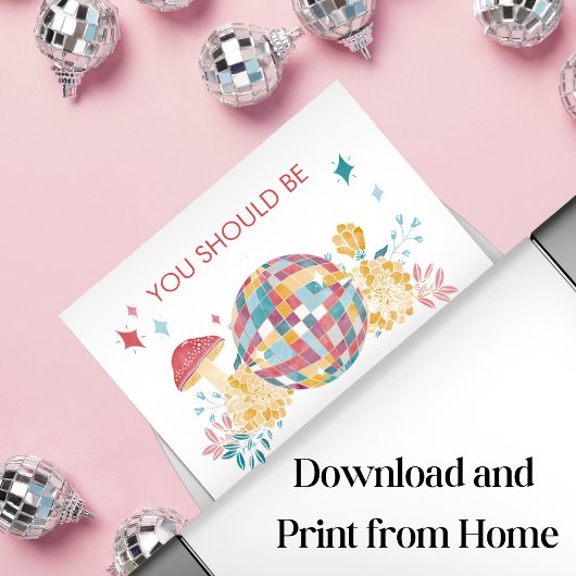 ディスコ踊り誕生日ウェルカムパーティー標識 ポスター