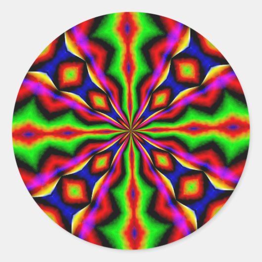 ディスコ踊り ラウンドシール (正面)