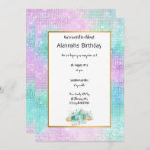 ディスコ輝き誕生日 招待状 (正面/裏面)