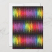 ディスコ静かネオンヘッドフォンアダルトバースデーパーティー 招待状 (裏面)