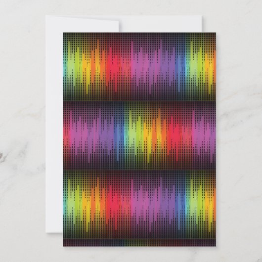 ディスコ静かネオンヘッドフォンアダルトバースデーパーティー 招待状 (裏面)