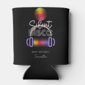 ディスコ静かネオンヘッドフォンアダルトバースデーパーティー 缶クーラー (裏面)