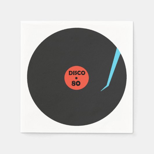 ディスコ音楽パーティーナプキンス スタンダードカクテルナプキン (正面)