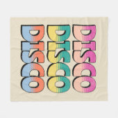 ディスコ音楽 フリースブランケット (正面(横))