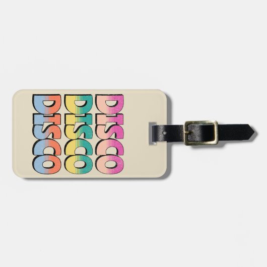 ディスコ音楽 ラゲッジタグ (正面横)
