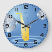 ディスコ音楽 ラージ壁時計 (正面)