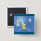 ディスコ音楽 缶バッジ (正面&裏面)