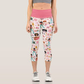 ディスコ1970年代アフリカの女の子エイリアン カプリレギンス (正面)