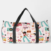 ディスコ1970年代アフリカの女の子エイリアン ダッフルバッグ (裏面)