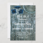 ディスコ2人卒業生ダブル卒業パーティー2025 招待状 (正面)