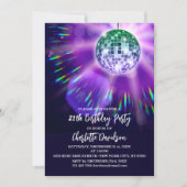 ディスコ21歳誕生日パーティー 招待状 (正面)