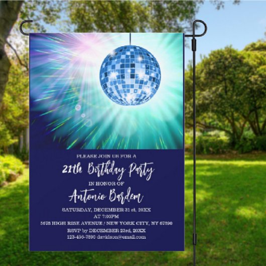 ディスコ21th誕生日パーティーへの招待 招待状