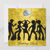 ディスコ70年代バースデーパーティー招待状 招待状 (正面)