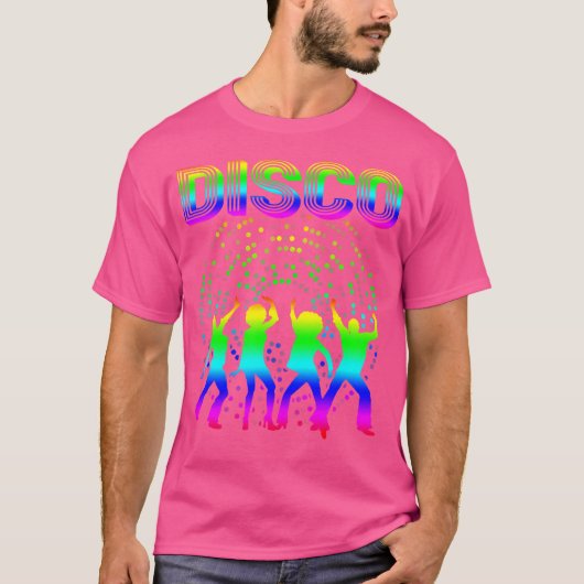 ディスコ70Sディスコをテーマにした踊り Tシャツ (正面)