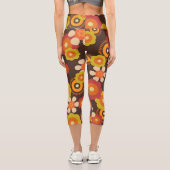 ディスコ70s60sレトロ花ポップ・アートの文化 カプリレギンス (裏面)