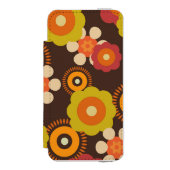 ディスコ70s 60sレトロフラワーポップ・アートの文化 incipio iPhoneウォレットケース (フォリオ 正面)