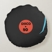 ディスコ80ダンスラウンドピロー – ブラック ラウンドクッション (裏面)