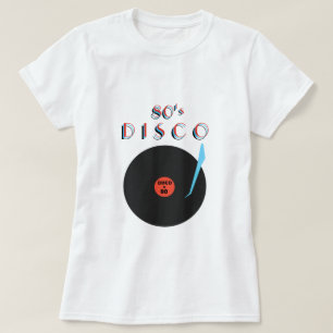 ディスコ80's -レトロパーティー – 白 tシャツ
