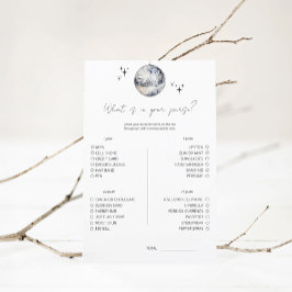 ディスコ　あなたの財布の中身は？　結婚前パーティゲーム