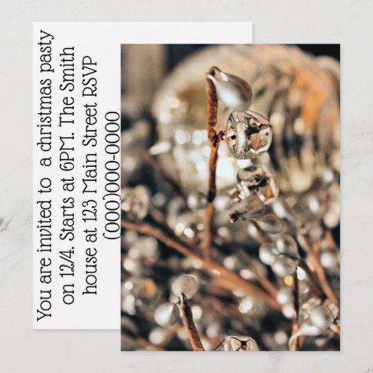 ディスコ・クリスマス 招待状 (正面/裏面)