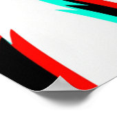 ディスコ クール グリッチフット RGB ポスター (角)
