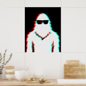 ディスコ クール グリッチフット RGB ポスター (キッチン)