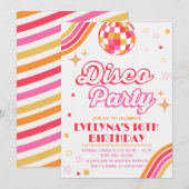 ディスコ グルーヴィーパーティー ご招待 招待状 (正面/裏面)