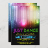 ディスコ・ジャスト・ダンス・パーティー招待状 招待状 (正面/裏面)