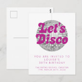 ディスコ セレブレーション パーティー 招待状 (正面/裏面)