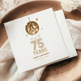 ディスコ・チアーズ 結婚75周年記念パーティー スタンダードカクテルナプキン