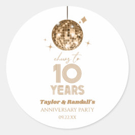 ディスコ チェアーズ 10周年 結婚記念日 パーティー ラウンドシール