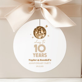 ディスコ チェアーズ 10周年 結婚記念日 パーティー ラウンドシール