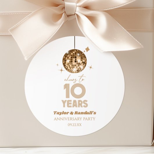 ディスコ チェアーズ 10周年 結婚記念日 パーティー ラウンドシール