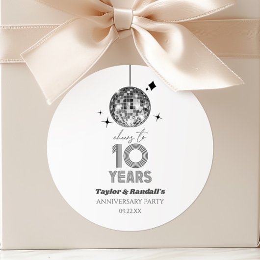 ディスコ チェアーズ 10周年 結婚記念日 パーティー ラウンドシール