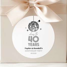 ディスコ チェアーズ 40周年 結婚記念日 パーティー ラウンドシール