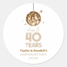 ディスコ チェアーズ 40周年 結婚記念日 パーティー ラウンドシール